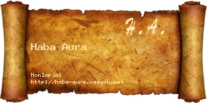 Haba Aura névjegykártya